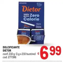Metro Dolcificante Dietor offerta
