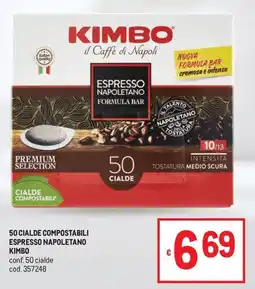 Metro Cialde compostabili Espresso Napoletano Kimbo offerta