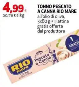 Extracoop Tonno pescato a canna Rio Mare offerta