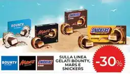 Extracoop Gelati Bounty, Mars e Snickers offerta