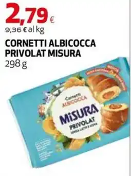 Extracoop Cornetti albicocca privolat misura offerta