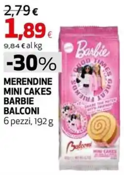 Extracoop Merendine mini cakes barbie balconi offerta