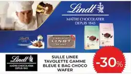 Extracoop Lindt Tavolette Gamme Bleue E Bag Choco Wafer offerta
