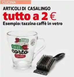 Extracoop tazzina caffè in vetro offerta