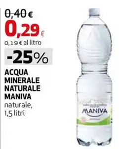 Extracoop Acqua minerale naturale Maniva offerta