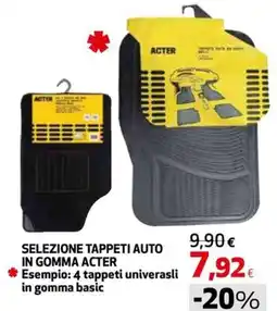 Extracoop Tappeti auto in gomma Acter offerta