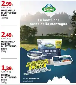 Extracoop Mozzarella di latte fieno Brimi offerta