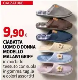 Extracoop Ciabatta uomo o donna modello Malawi Griff offerta