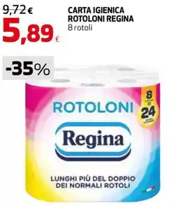 Extracoop Carta igienica rotoloni Regina offerta