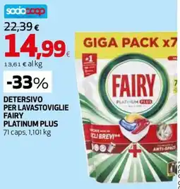Extracoop Detersivo per lavastoviglie Fairy Platinum Plus offerta