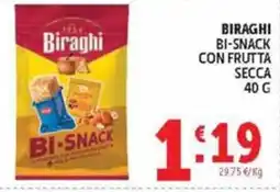 Deco Maxistore Biraghi Bi-Snack con frutta secca offerta