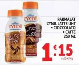 Deco Maxistore Parmalat Zymil Latte UHT Cioccolato Caffè offerta