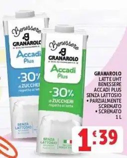 Deco Maxistore Granarolo latte UHT Benessere Accadi Plus senza lattosio offerta