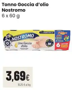 Coop famiglia cooperativa Tonno Goccia d'olio Nostromo offerta