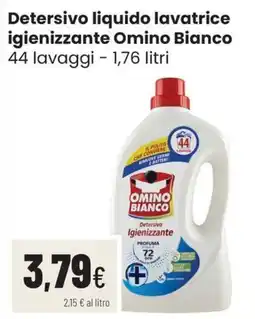 Coop famiglia cooperativa Detersivo liquido lavatrice igienizzante Omino Bianco offerta