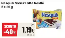 Coop Trentino Nesquik Snack Latte Nestlé offerta