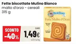 Coop Trentino Fette biscottate Mulino Bianco malto d'orzo offerta