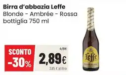 Coop Trentino Birra d'abbazia Leffe offerta