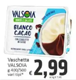 Paghi Poco ValsOia bianco cacao offerta