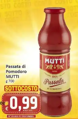 Paghi Poco Passata di Pomodoro Mutti offerta
