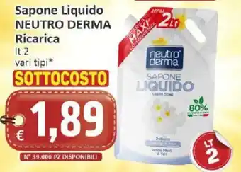 Paghi Poco Sapone liquido neutro derma offerta