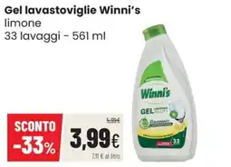 Coop Trentino Gel lavastoviglie Winni's limone offerta