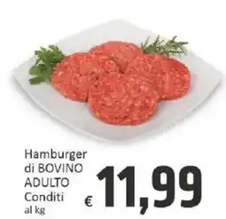 Paghi Poco Hamburger di BOVINO ADULTO offerta