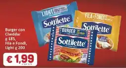 Paghi Poco Sottilette Burger con Cheddar offerta