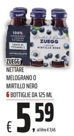 Coop Master Alleanza 3.0 Zuegg nettare melograno o mirtillo nero offerta