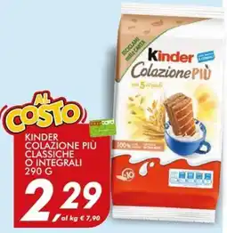Coop Master Alleanza 3.0 Kinder Colazione Più Classiche o Integrali offerta