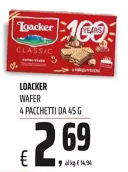 Coop Master Alleanza 3.0 Loacker wafer classic offerta