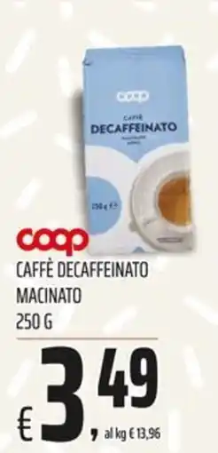 Coop Master Alleanza 3.0 Caffè decaffeinato macinato offerta