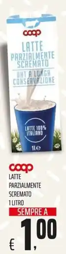 Coop Master Alleanza 3.0 Coop latte parzialmente scremato offerta