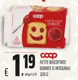 Coop Master Alleanza 3.0 Fette biscottate dorate coop offerta