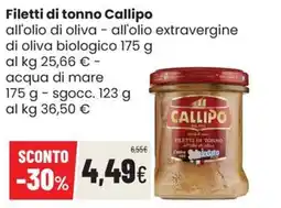 Coop Trentino Filetti di tonno Callipo offerta