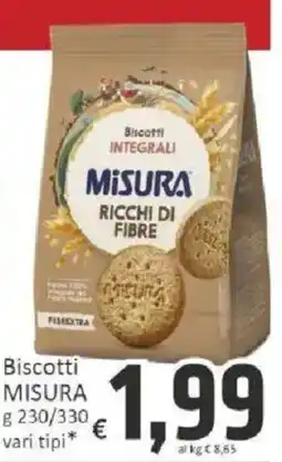 Paghi Poco Biscotti integrali Misura ricchi di fibre offerta