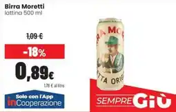 Coop Trentino Birra Moretti offerta
