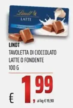 Coop Master Alleanza 3.0 Lindt Tavoletta di cioccolato latte o fondente offerta