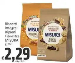 Paghi Poco Biscotti Integrali Ripieni Fibrextra Misura offerta