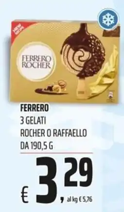 Coop Master Alleanza 3.0 Ferrero 3 gelati rocher o raffaello offerta