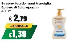 Coop Trentino Sapone liquido mani Marsiglia Spuma di Sciampagna offerta