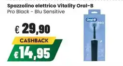 Coop Trentino Spazzolino elettrico Vitality Oral-B Pro Black - Blu Sensitive offerta