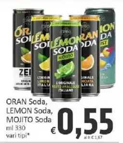 Paghi Poco Oran Soda, Lemon Soda, Mojito Soda offerta
