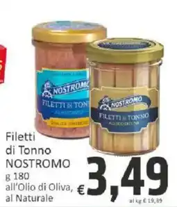 Paghi Poco Filetti di Tonno NOSTROMO offerta