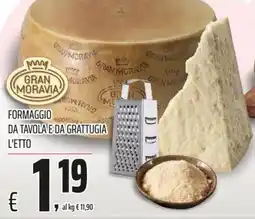 Coop Master Alleanza 3.0 Formaggio da tavola e da grattugia Gran Moravia offerta