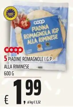 Coop Master Alleanza 3.0 Coop piadine romagnole I.G.P. alla riminese offerta