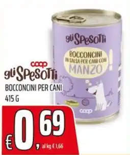 Coop Master Alleanza 3.0 gli Spesotti bocconcini per cani con manzo offerta