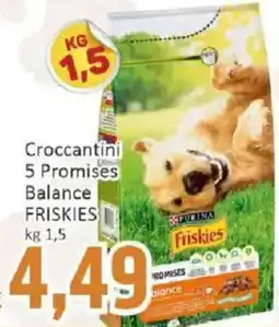 Paghi Poco Croccantini 5 Promises Balance Friskies offerta