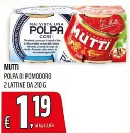 Coop Master Alleanza 3.0 Mutti polpa di pomodoro offerta