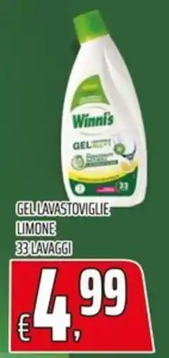 Coop Master Alleanza 3.0 Winni's gel lavastoviglie limone offerta
